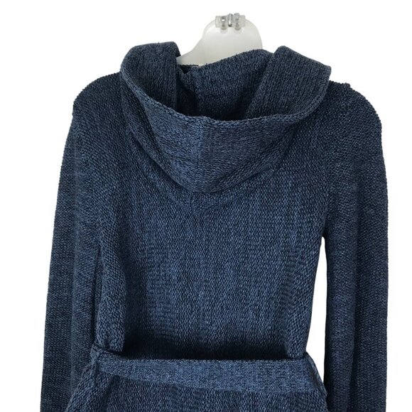 Free People Blue Cardigan With Belt Two Front Pockets and Hooded Size XS - Picture 6 of 8